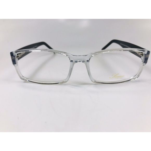 New SUCCESS SS-124 Crystal & Black Eyeglasses 60mm for The Stylish Large Man - Picture 3 of 10